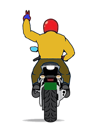 Double File - Motorcycle Group Hand Signal